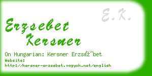 erzsebet kersner business card